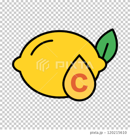 レモンとビタミンCのアイコン レモンとビタミンCのアイコン 120215610