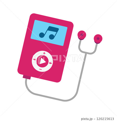 MP3プレイヤー アイコン ピンク色 MP3プレイヤー アイコン ピンク色 120215613