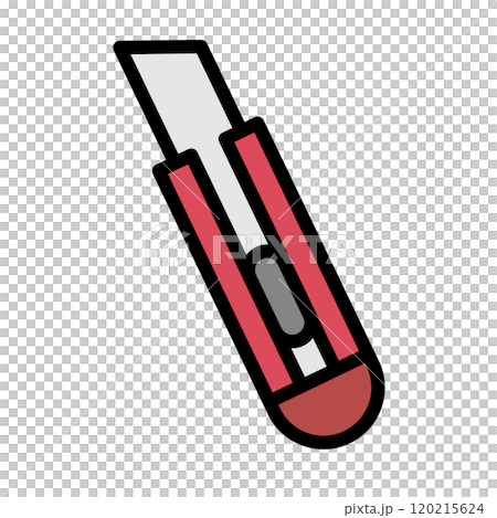 切刀刀圖示紅色 120215624