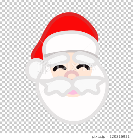 可愛いサンタクロースの顔イラスト 可愛いサンタクロースの顔イラスト 120216931