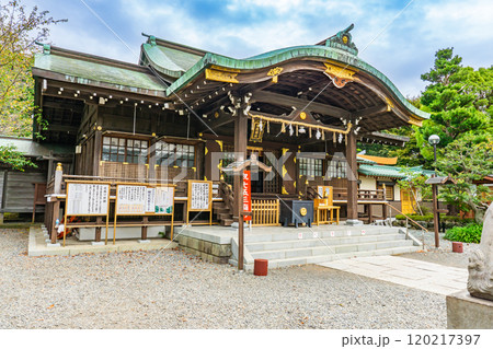 沼津日枝神社(山王さん 山王宮)拝殿 (静岡県沼津市平町) 沼津日枝神社(山王さん 山王宮)拝殿 (静岡県沼津市平町) 120217397