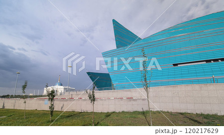 Kazakhstan Central Concert Hall timelapse hyperlapse, the biggest concert of the capital structure Kazakhstan Central Concert Hall timelapse hyperlapse, the biggest concert of the capital structure 120217629