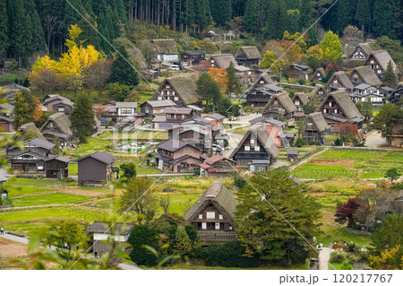 白川郷　紅葉 120217767