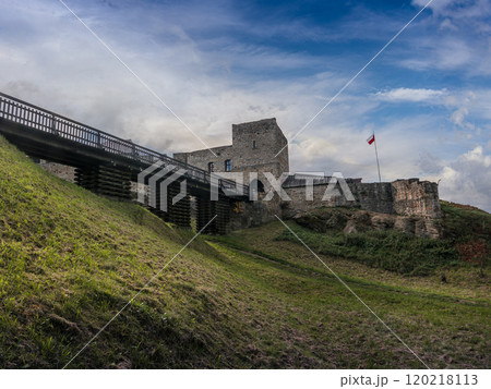 Medieval Royal Dobczyce Castle Under a Dramatic Sky, Dobczyce, Poland Medieval Royal Dobczyce Castle Under a Dramatic Sky, Dobczyce, Poland 120218113