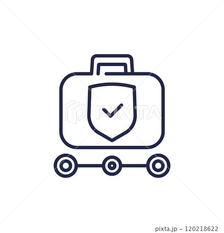 portfolio insurance line icon, secured assets 120218622