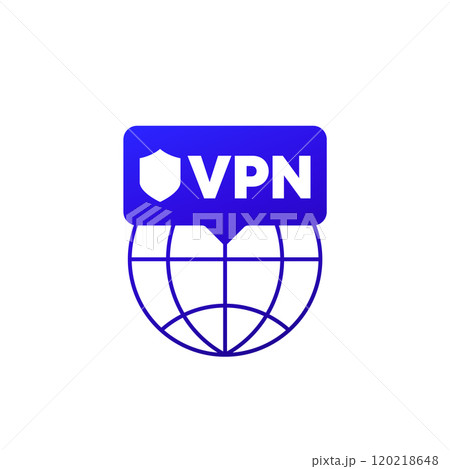 VPN icon, Virtual Private Network vector design 120218648