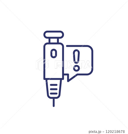 insulin injection line icon on white 120218678