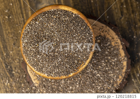 black and white chia seeds for a healthy diet black and white chia seeds for a healthy diet 120218815