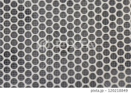 plastic light grille on the vent to protect the fans, close up 120218849