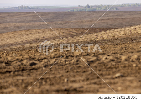 fertile soil in spring during the preparation for sowing fertile soil in spring during the preparation for sowing 120218855