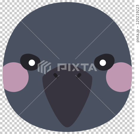 可愛的烏鴉插畫臉向量素材 120219223