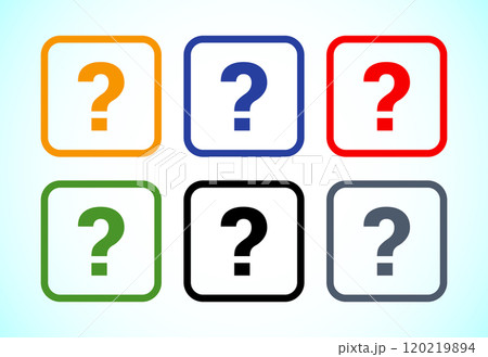 Question mark flat icon set for apps and websites 120219894