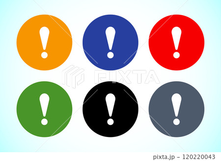 Exclamation mark icon design, Caution and warning icon set 120220043