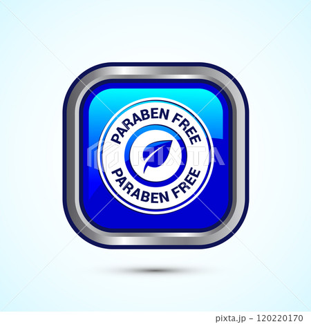 Paraben free icon design, suitable for product label. Button Design 120220170
