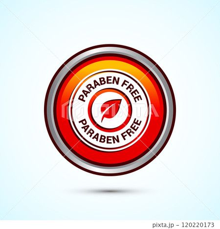 Paraben free icon design, suitable for product label. Button Design 120220173