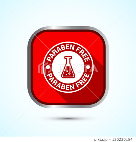 Paraben free icon design, suitable for product label. Button Design 120220184