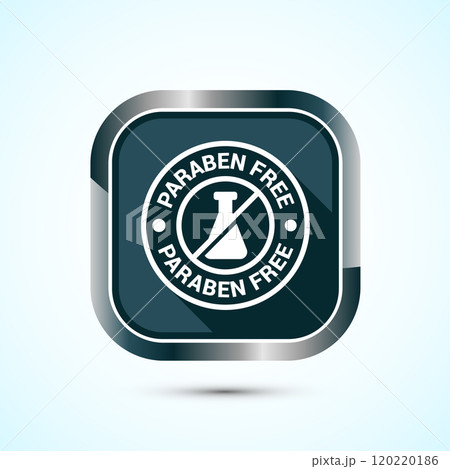 Paraben free icon design, suitable for product label. Button Design 120220186