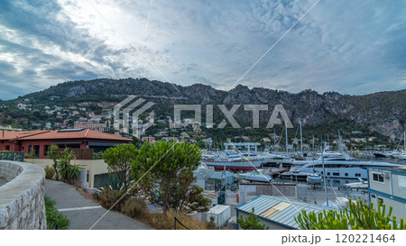 Port and landscape timelapse of Beaulieu sur mer, France. Port and landscape timelapse of Beaulieu sur mer, France. 120221464
