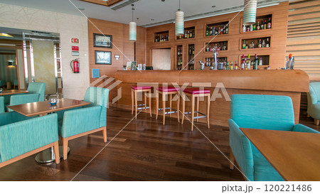 New and clean luxury restaurant in european style timelapse hyperlapse 120221486
