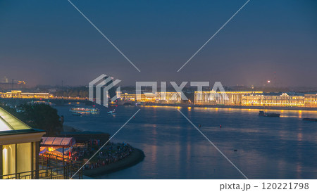 Fireworks timelapse over the city of St. Petersburg Russia on the feast of Scarlet Sails, view from rooftop. Fireworks timelapse over the city of St. Petersburg Russia on the feast of Scarlet Sails, view from rooftop. 120221798