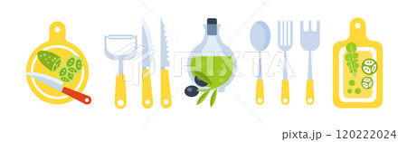 Cooking Utensil and Food Ingredient for Culinary Vector Set 120222024