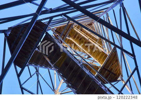 Ash Cave Fire Tower Geometry and Staircase Ascent from Below Ash Cave Fire Tower Geometry and Staircase Ascent from Below 120222348
