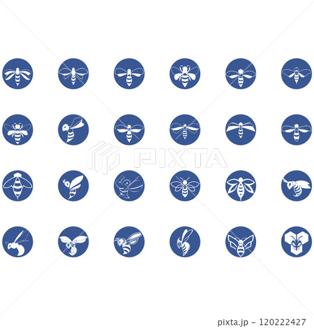 Icon set animal bee logo Icon set animal bee logo 120222427