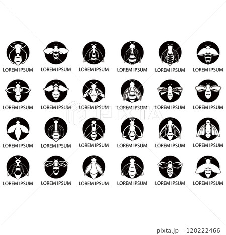 Icon set animal bee logo Icon set animal bee logo 120222466