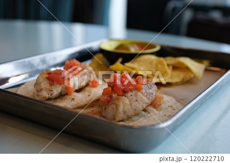 fish burrito burito in a tortilla 120222710