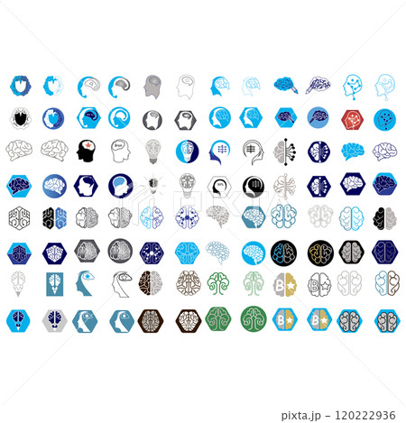collection of brain logos collection of brain logos 120222936