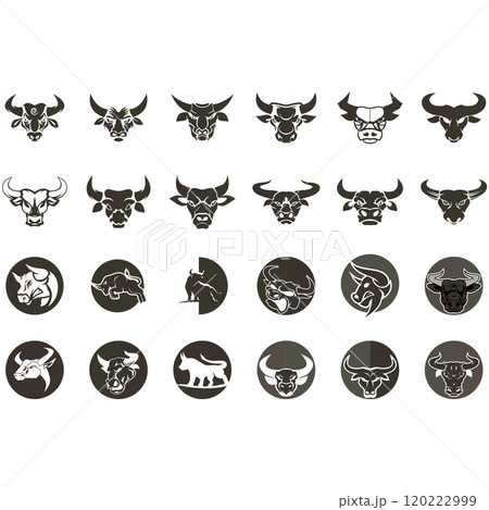 collection of cow logos collection of cow logos 120222999