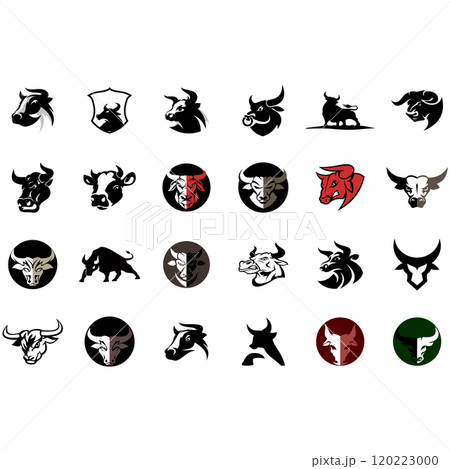 collection of cow logos collection of cow logos 120223000
