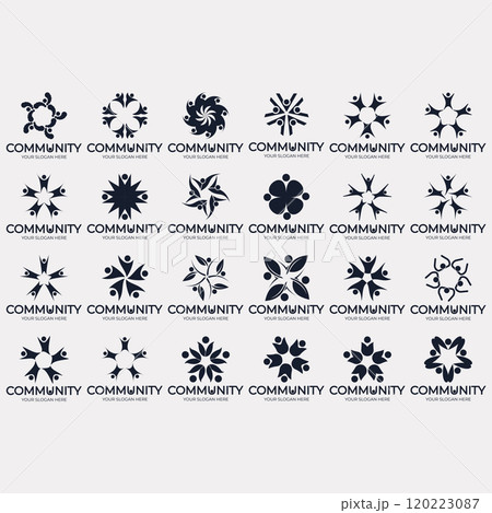 collection of abstract community logos collection of abstract community logos 120223087