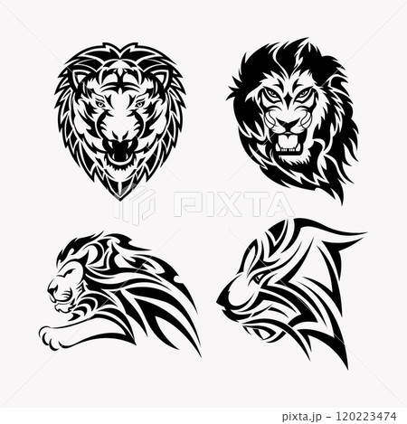 collection of lion logos 120223474