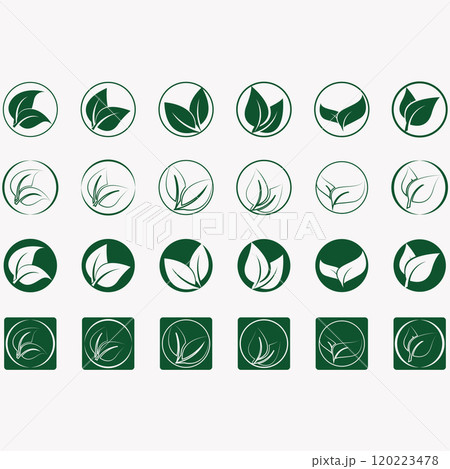 Collection of leaf logos Collection of leaf logos 120223478