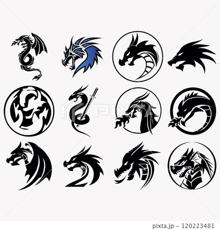collection of dragon logos collection of dragon logos 120223481
