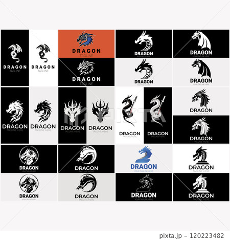 collection of dragon logos collection of dragon logos 120223482