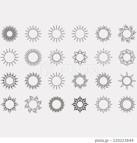 collection of sun logos 120223644