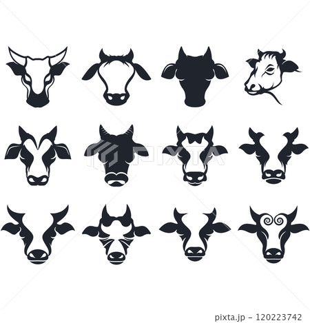 collection of cow logos 120223742