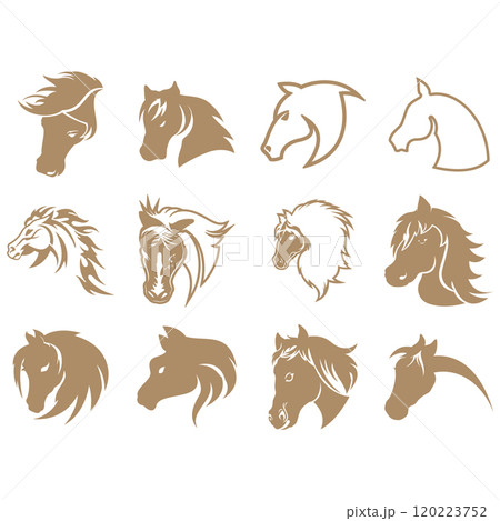 Horse icon set 120223752
