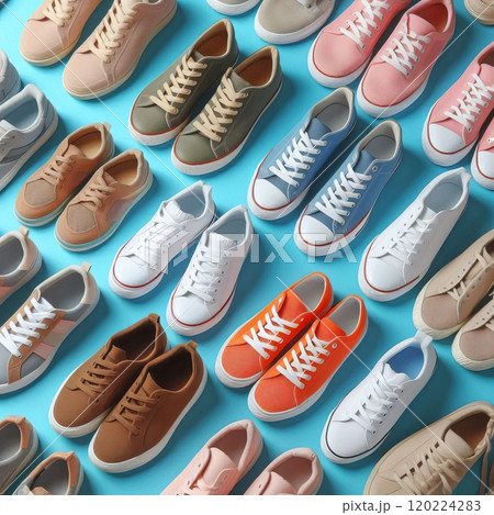 Big collection of different sport shoes 120224283