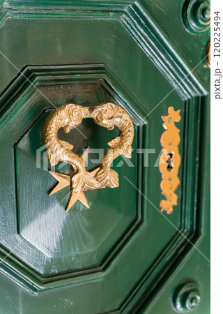 Beautiful door knocker with fish and maltesse cross. Malta Beautiful door knocker with fish and maltesse cross. Malta 120225494