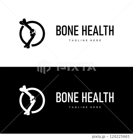 Bone Logo, Bone Care Health Design, Simple Symbol Template Illustration 120225665