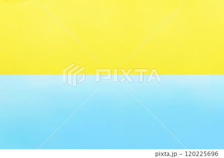 中央が明るい黄色と水色の分かれた背景 中央が明るい黄色と水色の分かれた背景 120225696