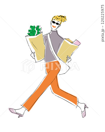 ショッピングする女性 120225975