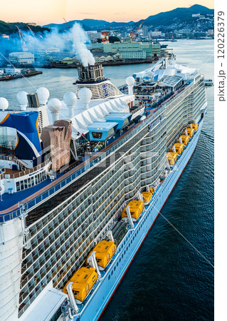 長崎港客船入港(Spectrum of the Seas)女神大橋から【長崎市】 長崎港客船入港(Spectrum of the Seas)女神大橋から【長崎市】 120226379