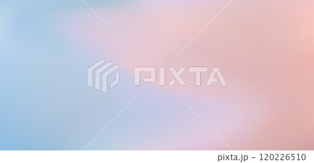 Light pale blue and pink colours vector mesh gradient background. Abstract aesthetic calm and tranquil digital watercolor dusk sky concept for dawn design, winter cloudscape, banner, surface 120226510