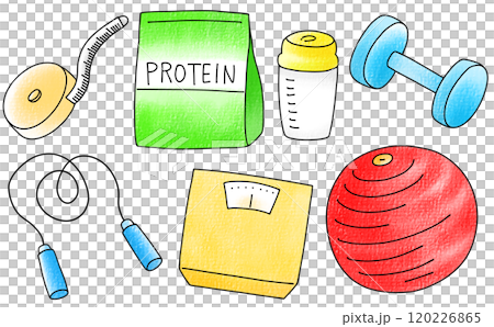 Easy simple diet and muscle training set Analog style Easy simple diet and muscle training set Analog style 120226865