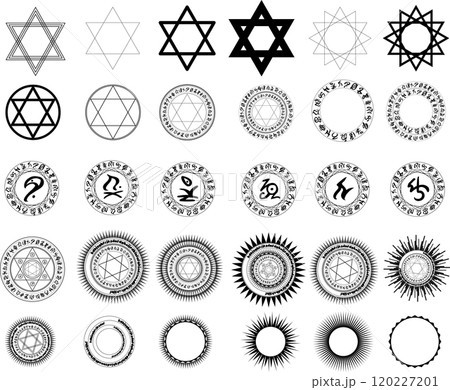 魔法陣のイラストセット 120227201