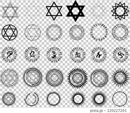 魔法陣のイラストセット 120227201